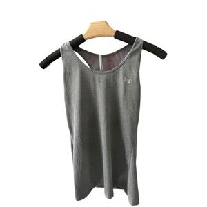 Under Armour Tank Top Racerback Athletic Workout Heather Gray‎ Top Size Small